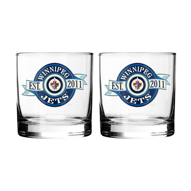 Hockey Rocks Glass, 2-pk X3805
