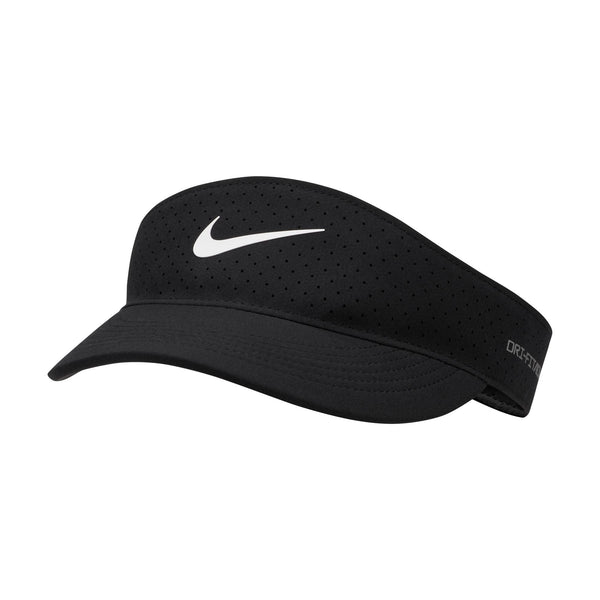 Golf Dri-Fit Visor with Adjustable Closure, Men's/Women's Unisex, Black/White, One Size N9114