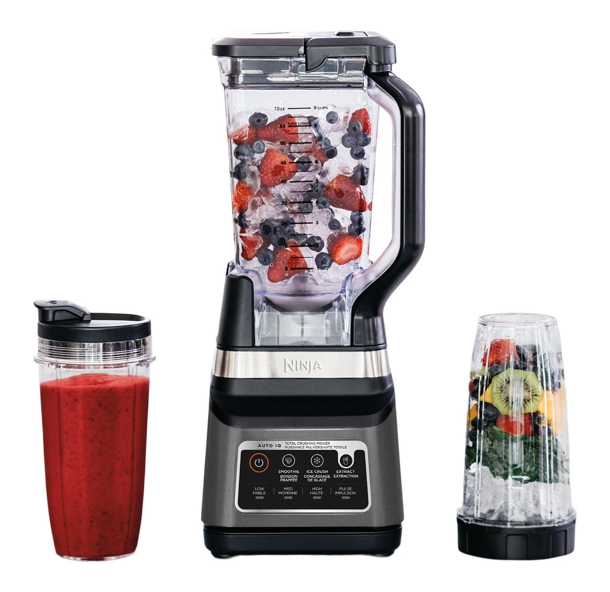 Professional Plus Blender DUO with 3 Pre-Set Auto IQ Programs, Stainless Steel, 1400W