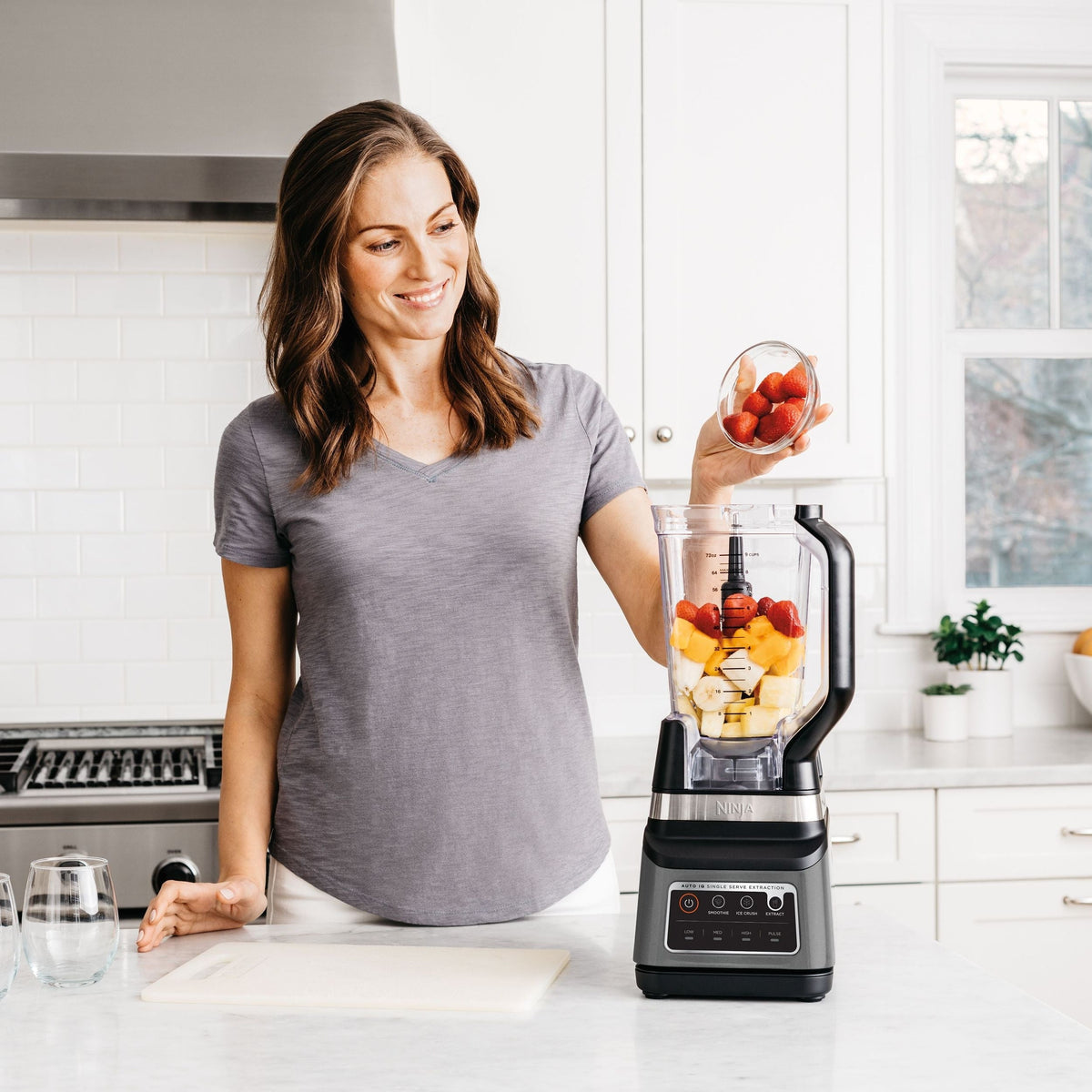 Professional Plus Blender DUO with 3 Pre-Set Auto IQ Programs, Stainless Steel, 1400W