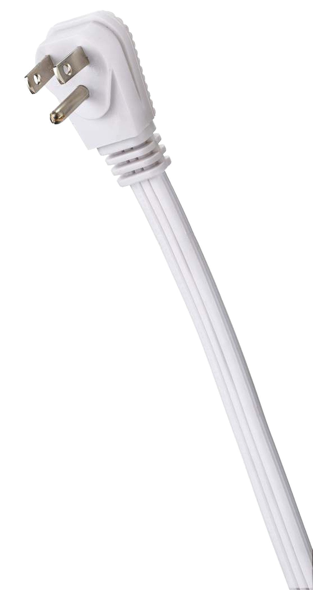 3-ft 3-in 16/3 Indoor Extension Cord with Right Angle Plug, 3 Grounded Outlets, White