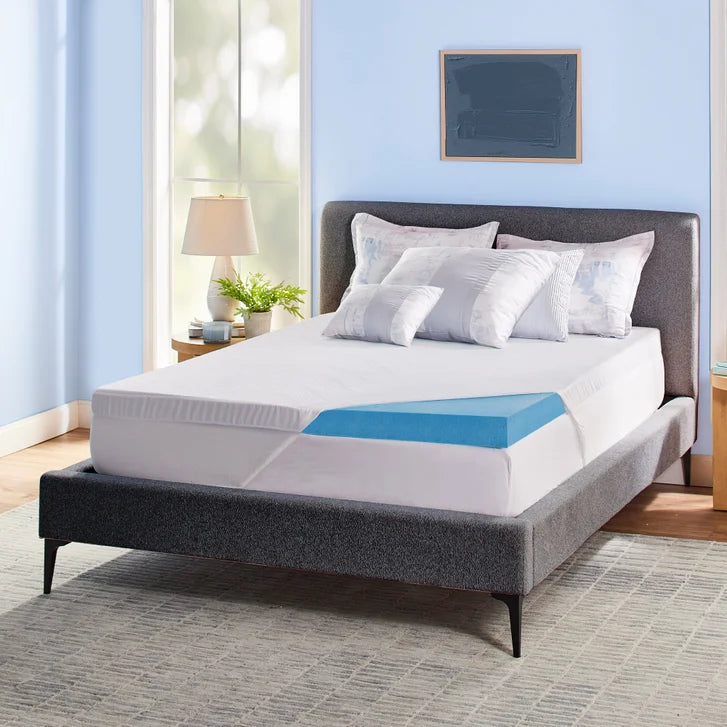 Novaform 3 in. Soothing Cool Plus Gel Memory Foam Mattress Topper S7971