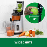Wide Mouth Cold Press Slow Juicer with Anti-Clog