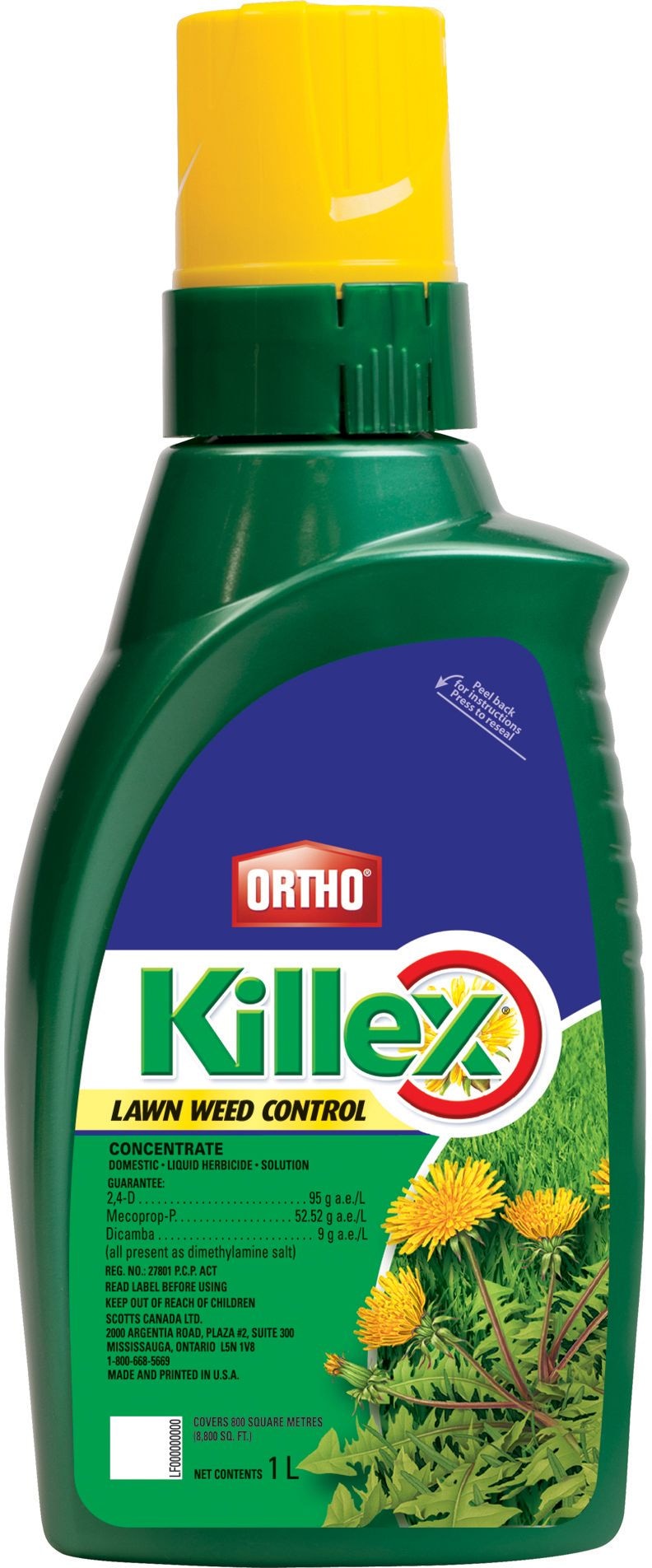 Killex Liquid Lawn Weed Killer Concentrate, Herbicide, 1-L M5024