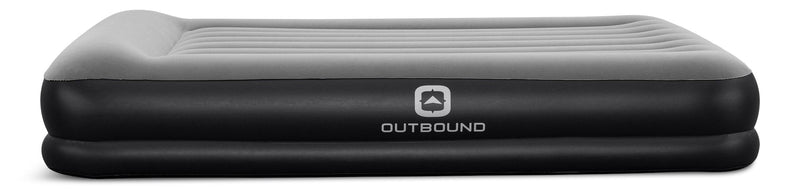 Double High Flocked Airbed, Queen, Grey I1609