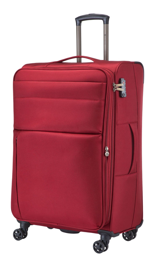Softside Large Luggage, Wheeled, Red Z9317