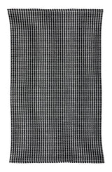 All-Purpose Two-Tone Cotton Kitchen Towels, Black, 2-pk