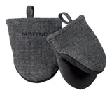 Neoprene Palm Mini Mitts, Black Chambray, One-Size, 2-pk