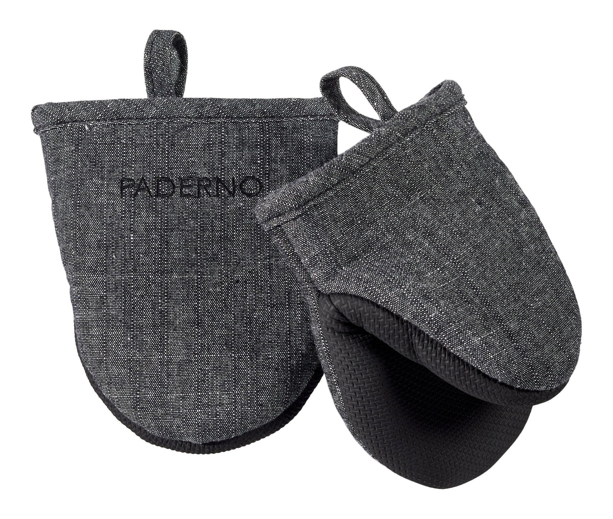 Neoprene Palm Mini Mitts, Black Chambray, One-Size, 2-pk