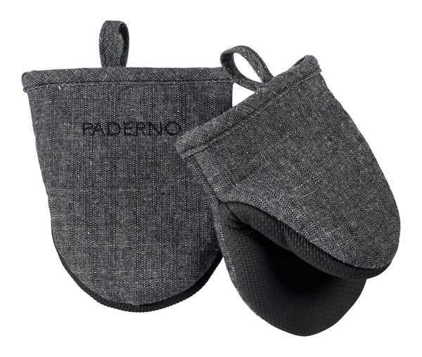 Neoprene Palm Mini Mitts, Black Chambray, One-Size, 2-pk Y6738