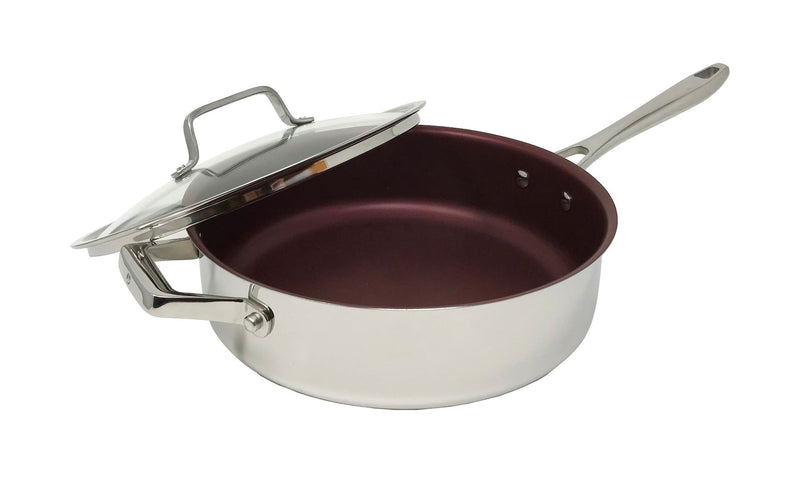 Professional Non-Stick Clad Jumbo Cooker, Burgundy, 5-L K817