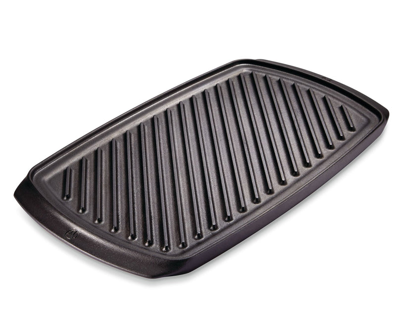 Signature Cast Iron Reversible Grill & Griddle, BBQ & Oven Safe, Black, 20-in x 10-in Z6321