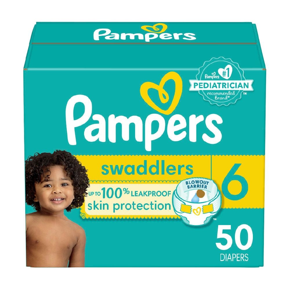 Swaddlers Size 6 Leak-Free Diapers, 50-pc