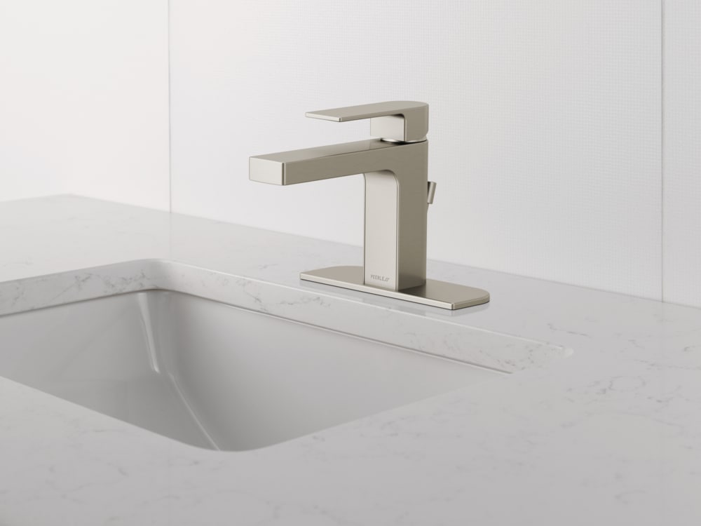 Xander Single Handle Rigid Spout Single Hole Bathroom Sink Faucet WaterSense Certified, Brushed Nickel