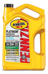 Platinum High Mileage 0W20 Synthetic Engine/Motor Oil, 5-L