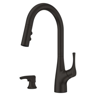 Arvada Pull-Down Kitchen Faucet, Matte Black Y457