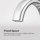 Raya 4-in Chrome Centerset Bathroom Sink Faucet