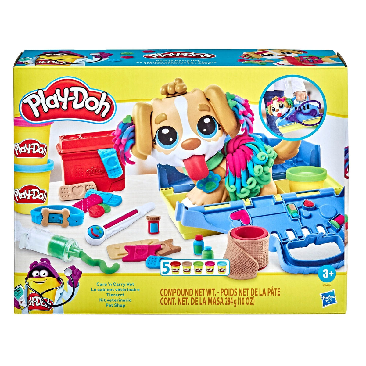 Care N' Carry Vet Playset, With Compound Cans, Non-Toxic, 10 oz, 5-pc, Ages 3+