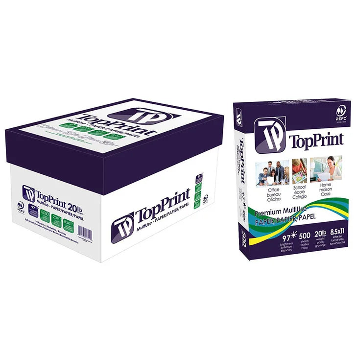 Premium Multi-use Top Print Paper, Letter, 8.5 in. x 11 in., 97 Bright, 20 lb. J8891