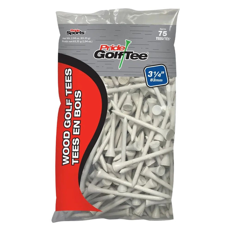 Biodegradable Hardwood Golf Tee, 3-1/4-in, 50-pk, White F8011