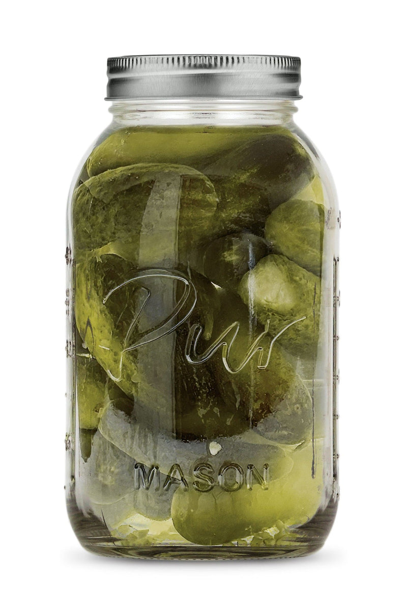 XL 64-oz BPA-Free Mason Jar with Canning Lid and Band, 6-pk B7826