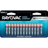 HIGH ENERGY AAA Alkaline Batteries, Long Lasting, All Purpose, 24-Pk