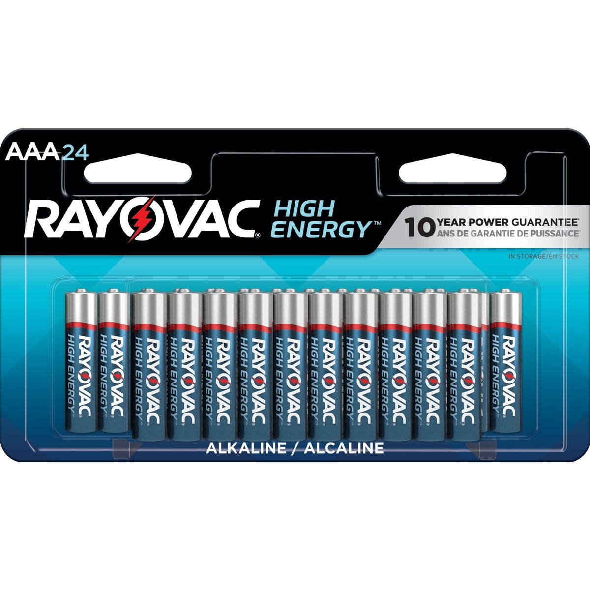 HIGH ENERGY AAA Alkaline Batteries, Long Lasting, All Purpose, 24-Pk
