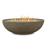 Riverside Oval Concrete Propane Fire Pit in Glacier Gray, 48-in