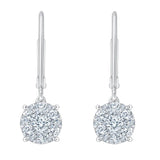 Round Brilliant Diamond Drop Earrings (1.00 ctw)