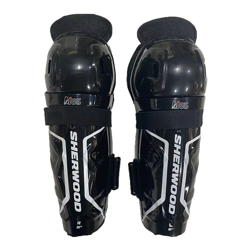 Rekker M65 Hockey Shin Guards, Youth, Black, Assorted Sizes E4253