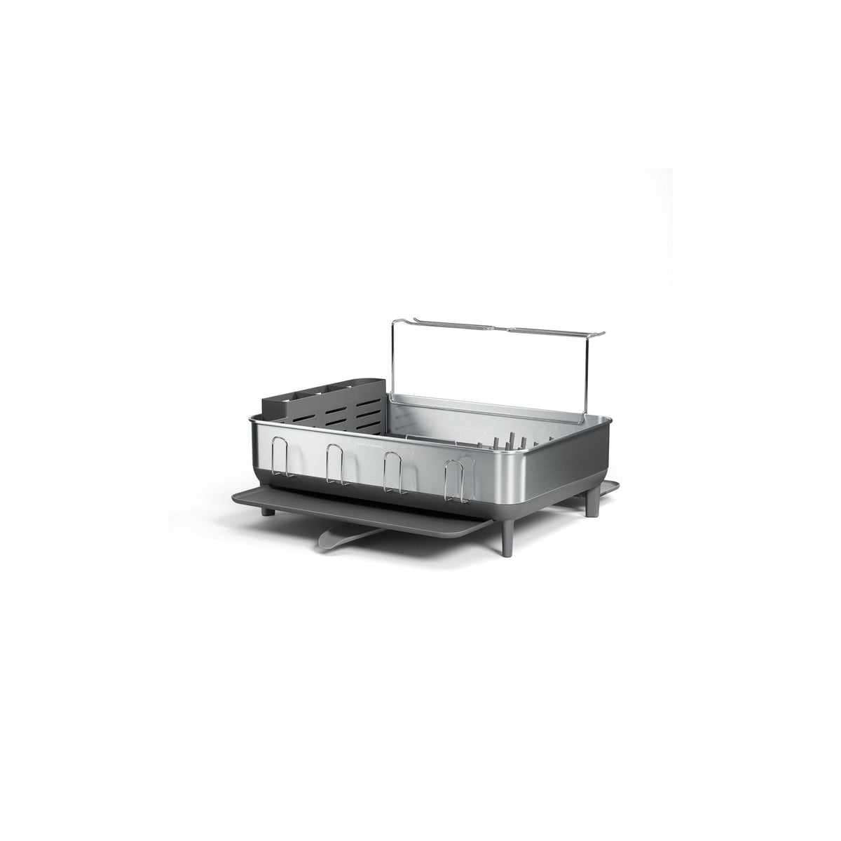 Large Steel Frame Dish Rack, Brushed Finish