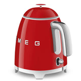 50's 1400W Retro Style Electric Mini Countertop Kettle with Cordless Base, Red, 0.8-L