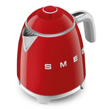 50's 1400W Retro Style Electric Mini Countertop Kettle with Cordless Base, Red, 0.8-L