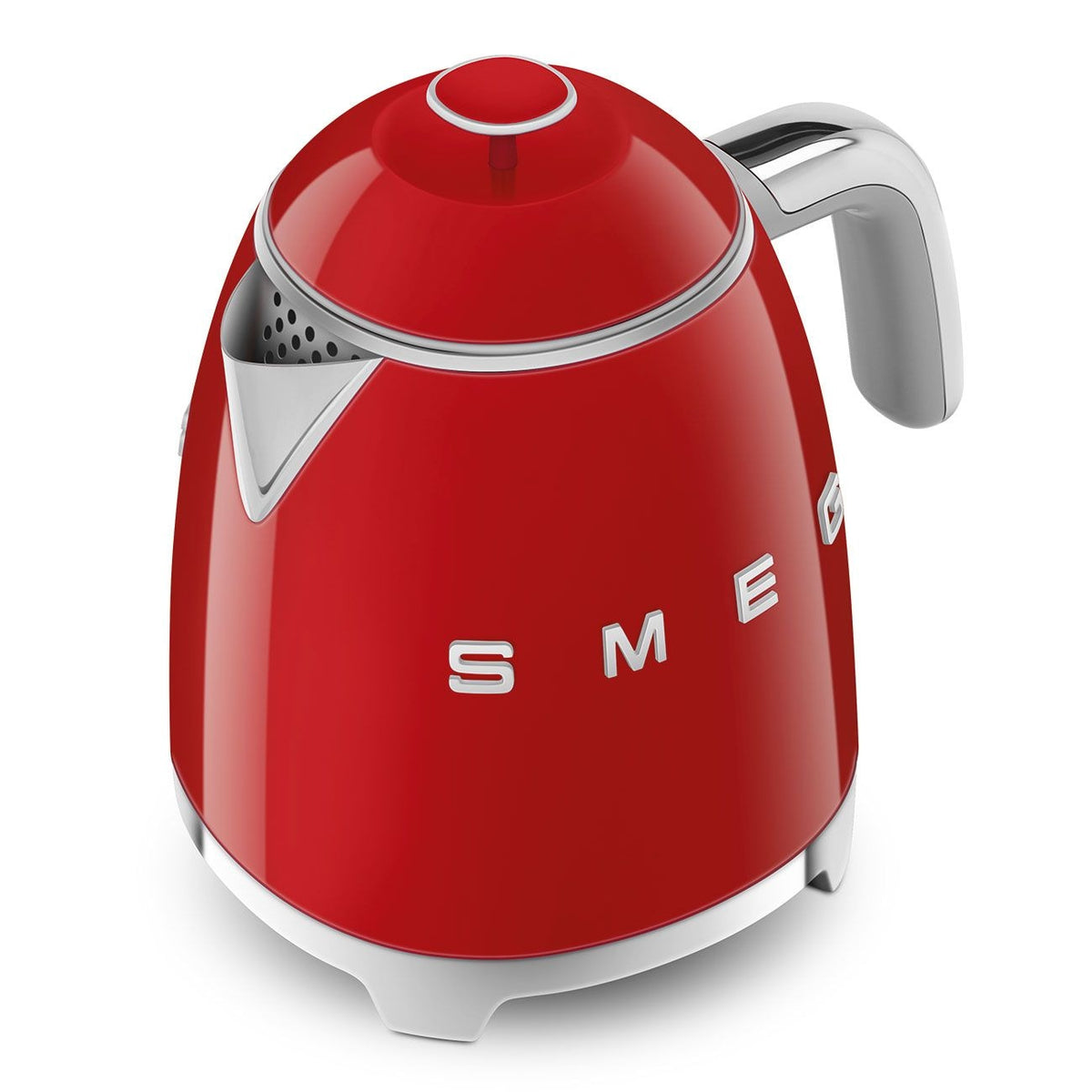 50's 1400W Retro Style Electric Mini Countertop Kettle with Cordless Base, Red, 0.8-L