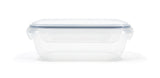 Clear Rectangular Clear Food Storage Container with Leakproof Lid, Nestable, 1.3-L