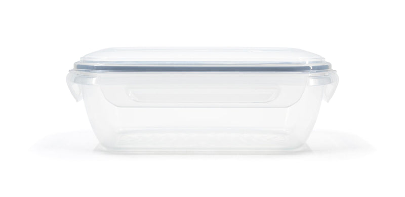 Clear Rectangular Clear Food Storage Container with Leakproof Lid, Nestable, 1.3-L M6887