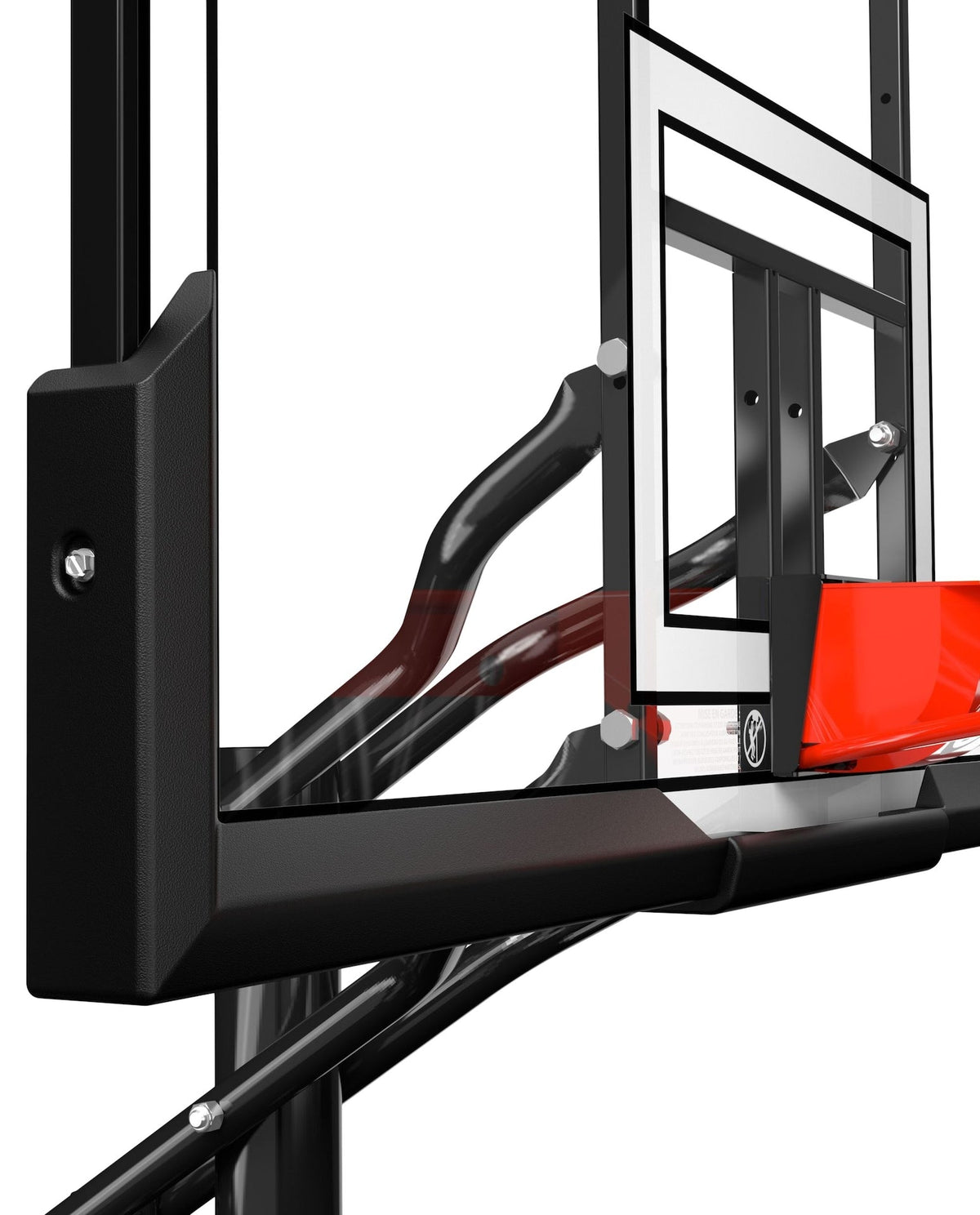 Acrylic Rapidlock Twist Portable Basketball System, 52-in