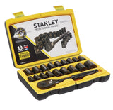 Professional Grade Black Chrome Socket Set, 19-pc, SAE/Metric