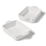 Gourmet Bistro Cooking Dishes, 2 Piece, White