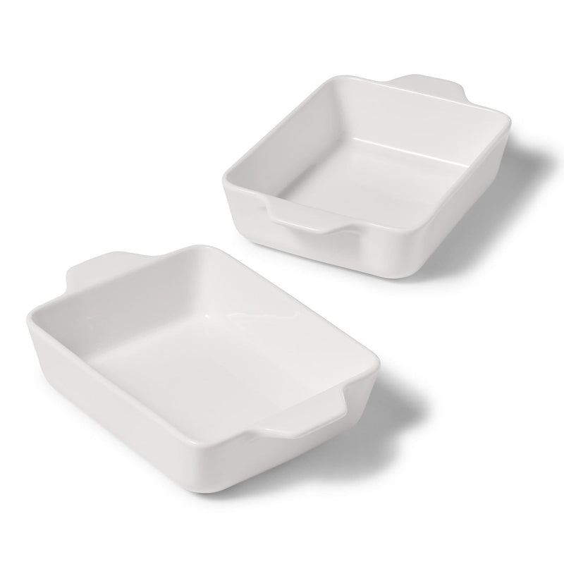 Gourmet Bistro Cooking Dishes, 2 Piece, White F1962