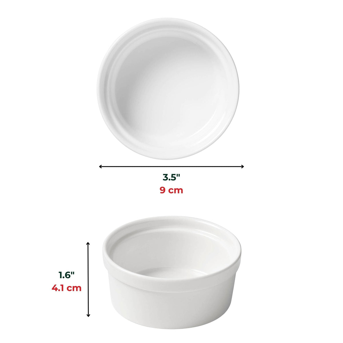 Gourmet Bistro Ramekin, 4 Piece, White