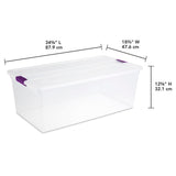 ClearView Storage Box with Latched Lid, 104-L