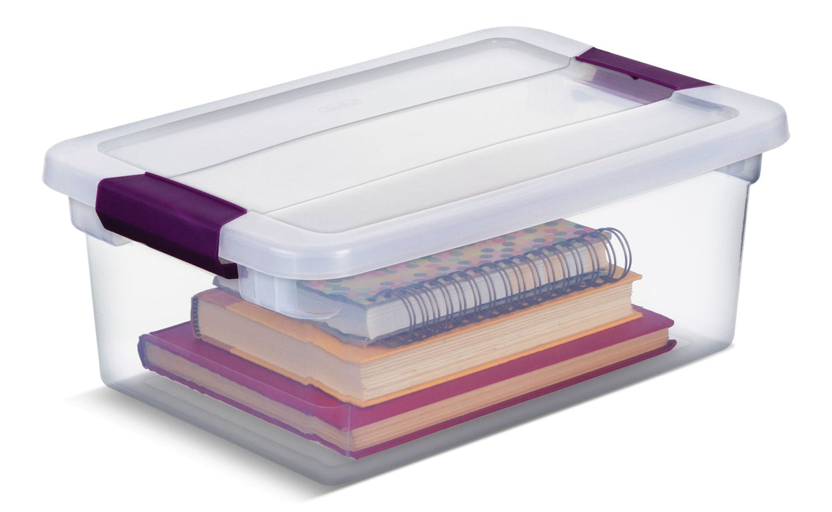 ClearView Storage Box with Latched Lid, 14-L