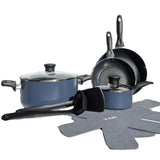 Viva Aluminum Non-Stick Cookware Set, Blue, 10-pc