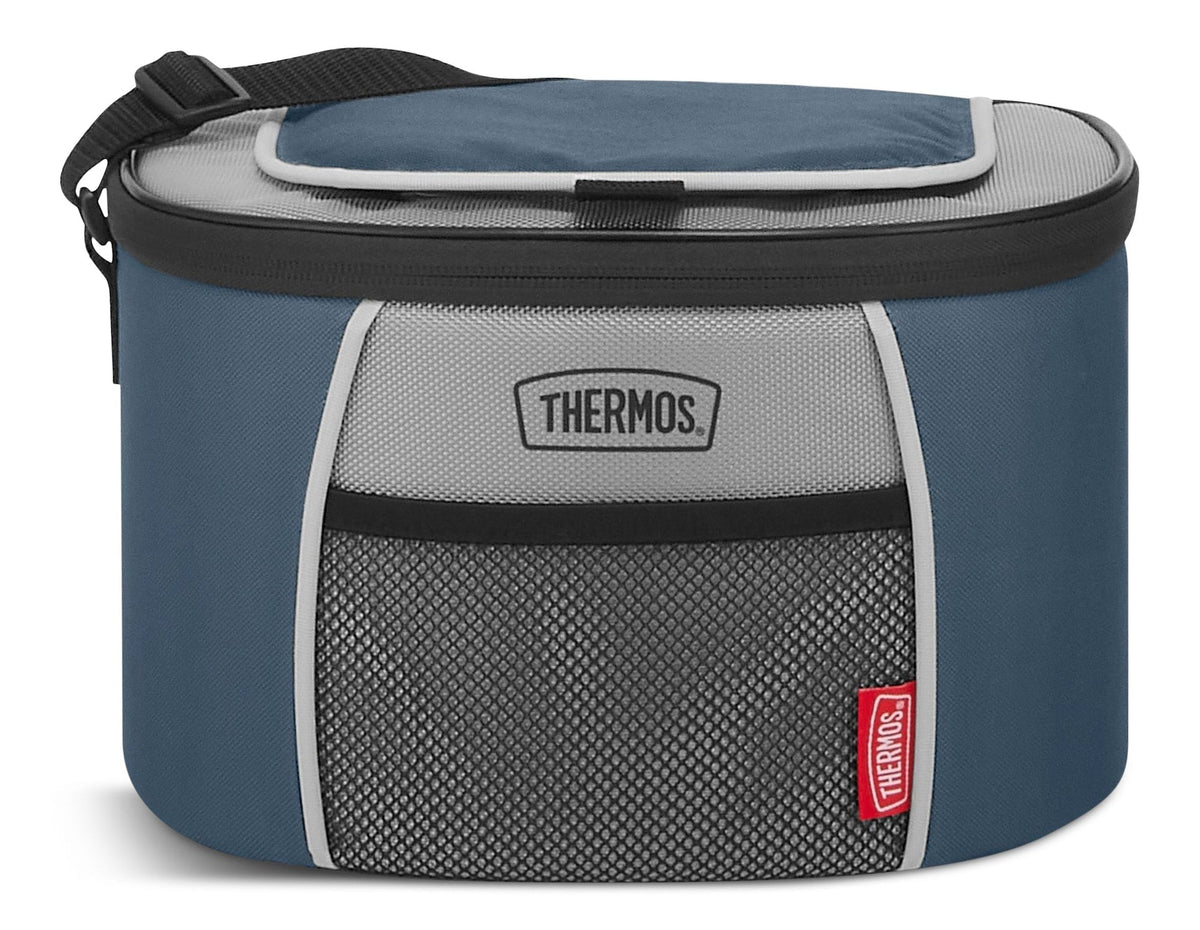 Soft Cooler with Shoulder Strap, 6-Can Capacity, Blue, PVC-Free