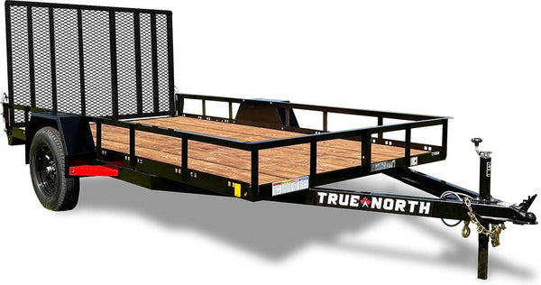 77-in x 12-ft Utility Trailer With Gate, Black U7673