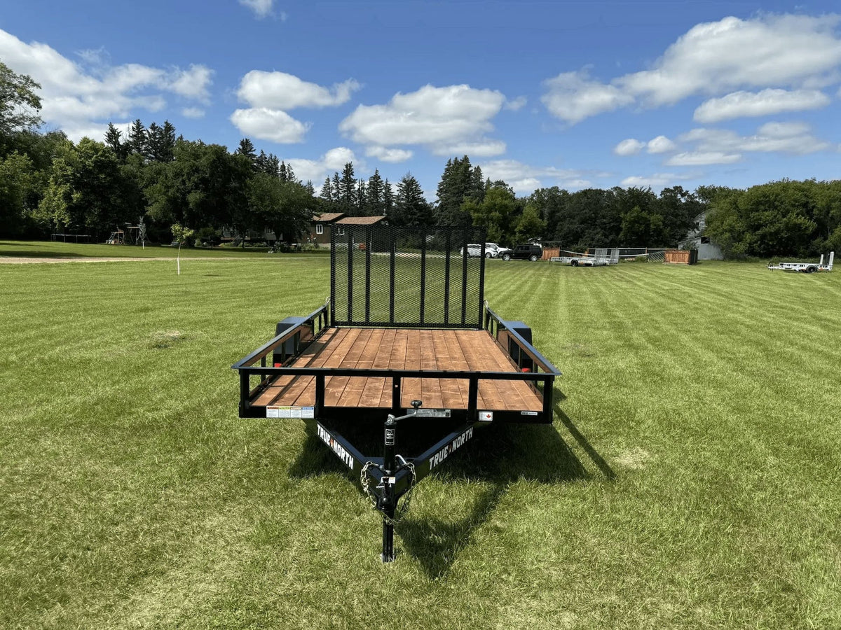 77-in x 12-ft Utility Trailer With Gate, Black
