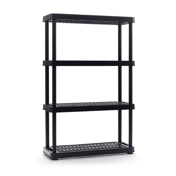 4-Shelf Resin Storage/Shelving Unit, 36 x 14 x 54.5-in, Black A8395