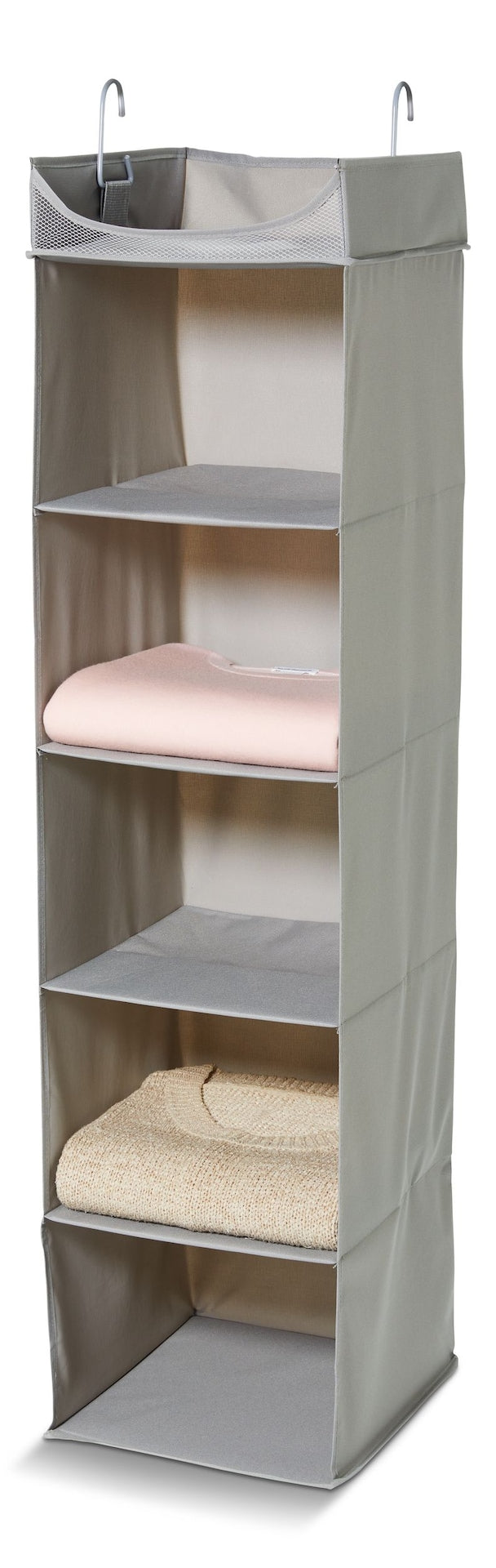 Ease 5-Shelf Hanging Closet Organizer, Grey O5806