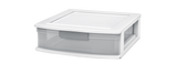 Element Clear White Frame Single Storage Drawer, 5-in
